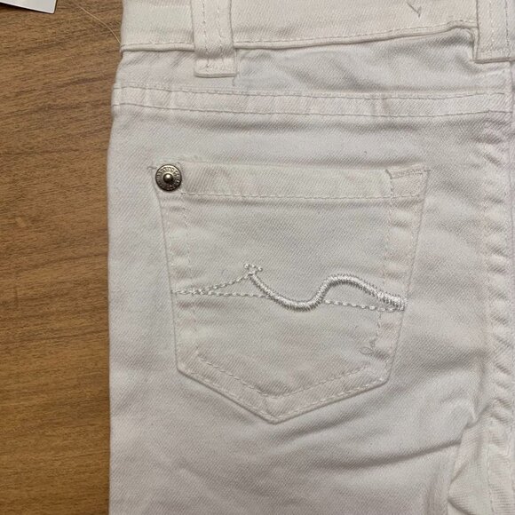 NWOT Seven for all Mankind White Kids Jeans Size 4 Adjustable button waist - Picture 5 of 8
